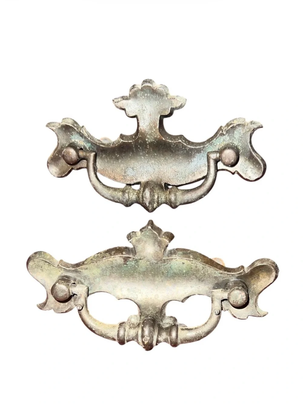 Vintage Keeler Brass Co. Chippendale Batwing Drawer Pulls - Pair